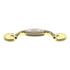 Avante Polished Brass White Ceramic Center 3" Ctr. Cabinet Pull Handle 38022BPWT