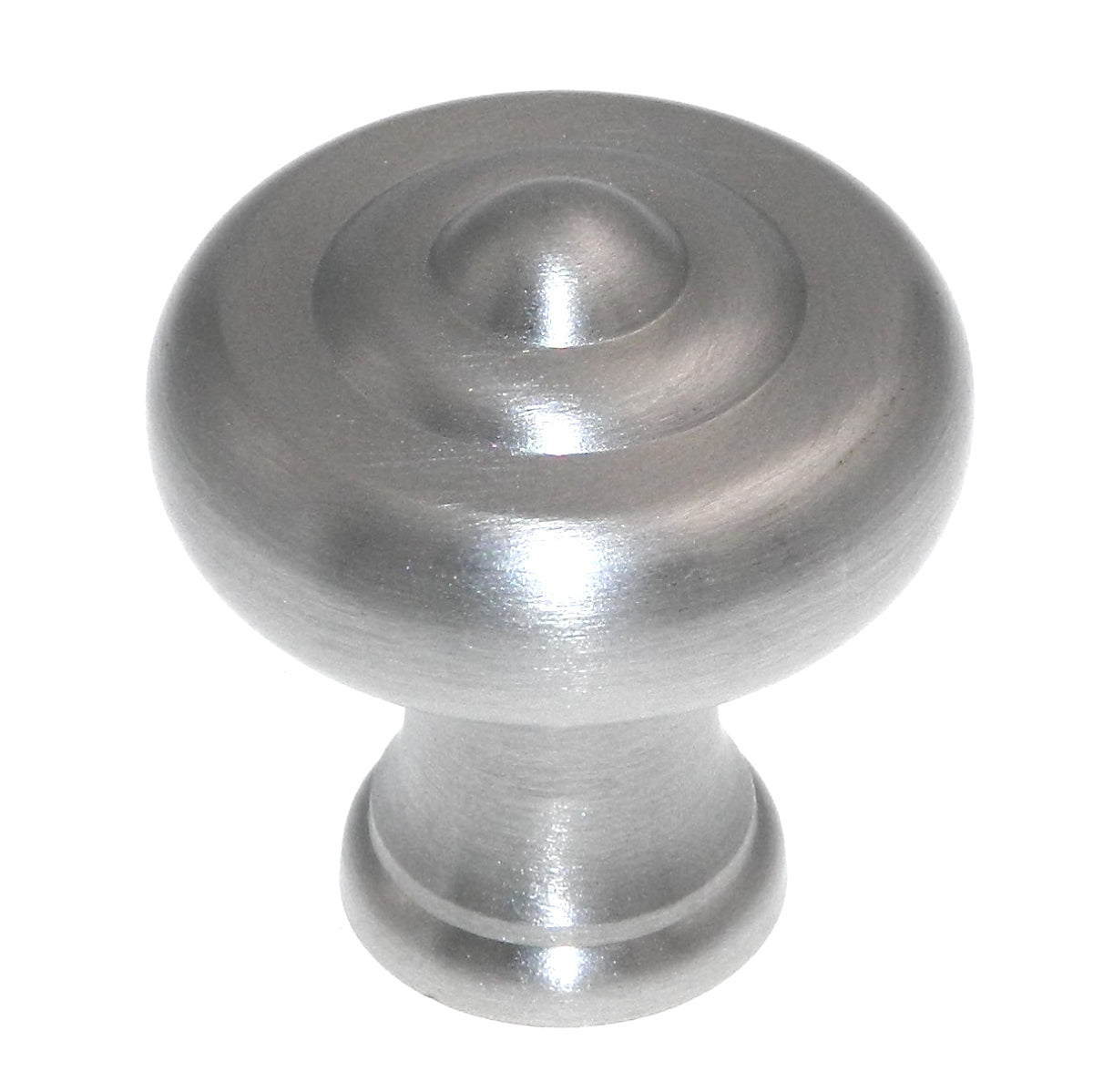 Paquete de 20 perillas redondas de latón macizo para gabinete Belwith Keeler Sechel de 1 1/4 ", níquel satinado, A403
