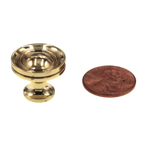 FKI Hardware Period Brass 3/4" Round Cabinet Knob Polished Solid Brass A46