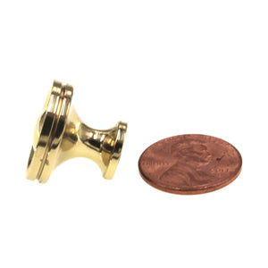 FKI Hardware Period Brass 3/4" Round Cabinet Knob Polished Solid Brass A46