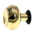 Vintage Amerock Polished Brass 1 1/8" Round Cabinet Knob Black Trim A527-H