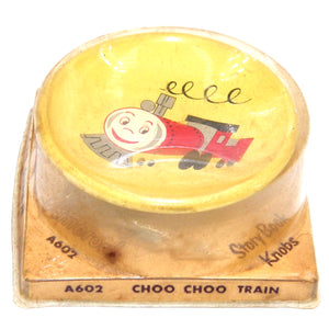 Vintage Amerock Story Book Yellow 2 1/2" Choo Choo Train Furniture Knob A602