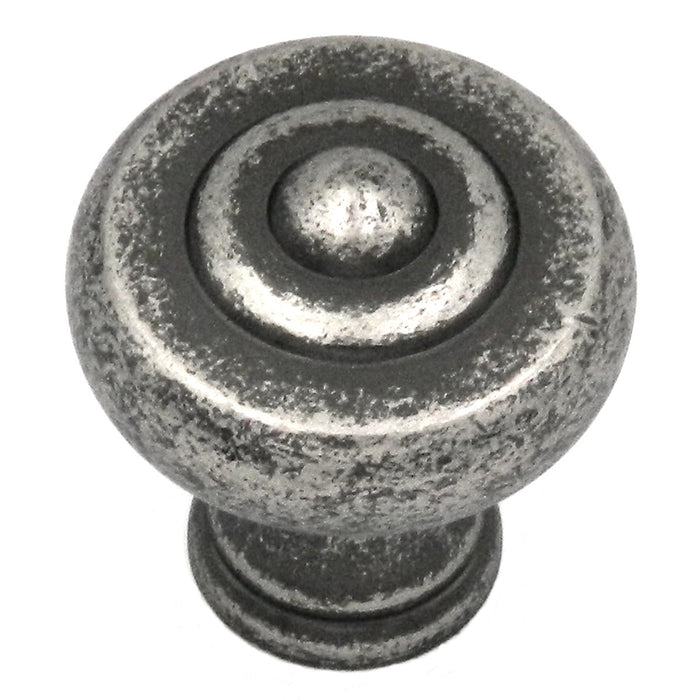 10 Pack Belwith Keeler Carriage House 1 1/4" Old English Pewter Round Solid Brass Cabinet Knob A603