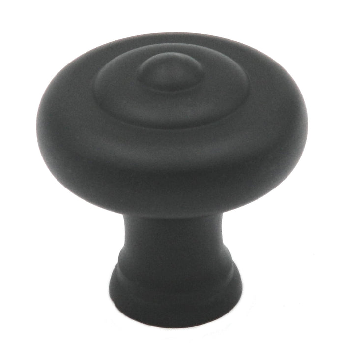 Belwith Keeler Carriage House 1 1/2" Wrought Iron Black Round Solid Brass Cabinet Knob A704