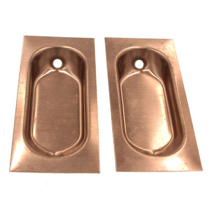 Pair Amerock Dull Bronze 3 1/16" Flush Sliding Door Recessed Pulls AO2214-10
