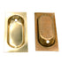 Amerock Vintage Polished Brass Closet or Pocket Door Recessed Pull AO2214-3