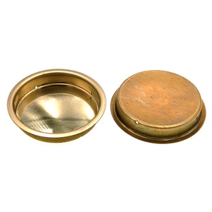 Amerock Vintage Polished Brass Closet or Pocket Door Recessed Pull AO2217-3