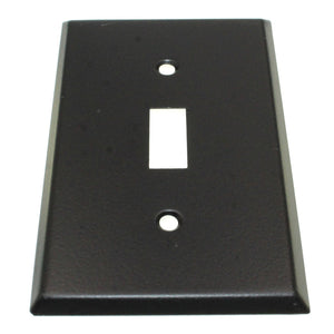 Acorn Manufacturing Smooth Light Switch Wall Plate 1 Toggle Matte Black AW1BP