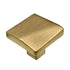 Belwith Keeler Veer 1 3/8" Square Cabinet Knob Brushed Golden Brass B077150-BGB
