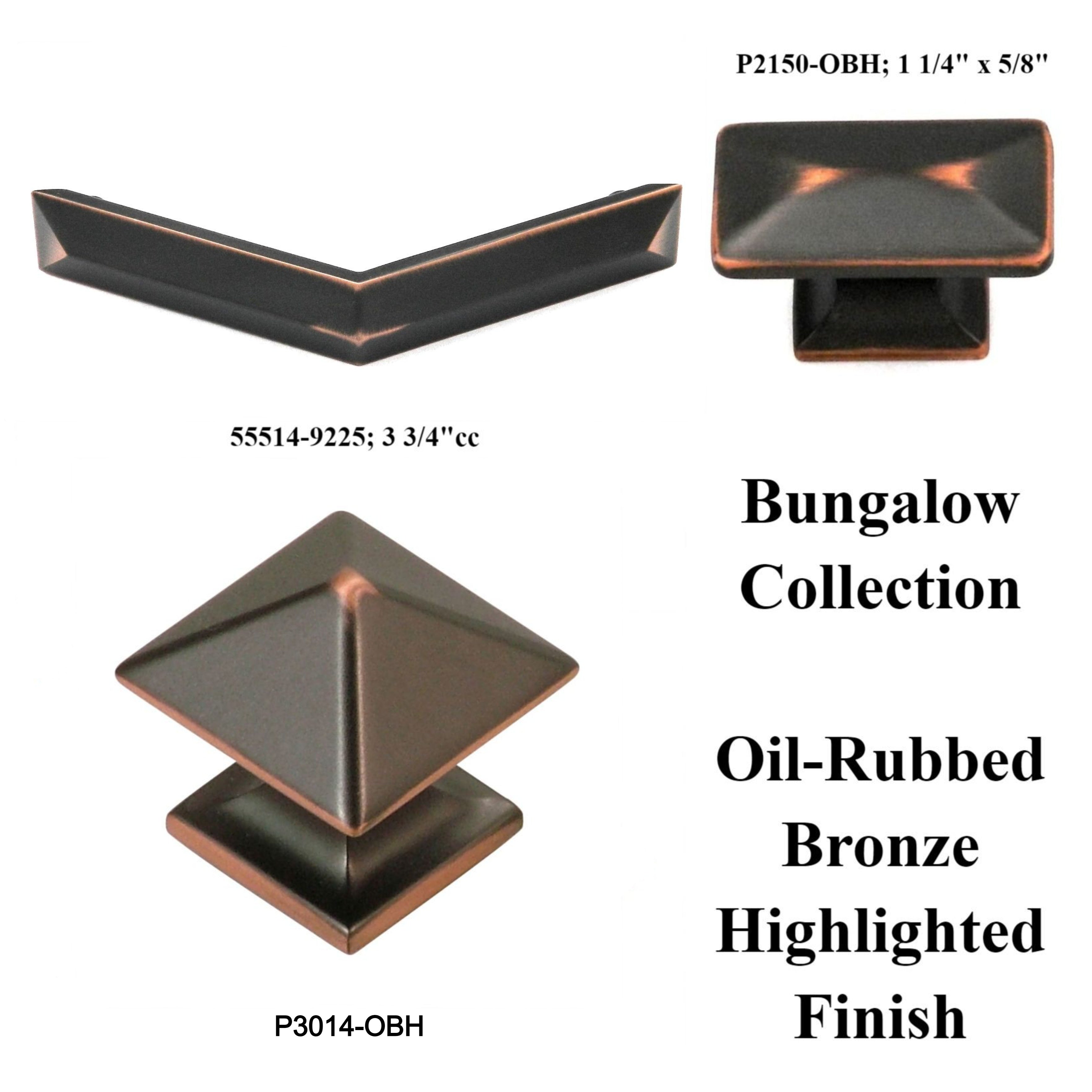 Hickory Hardware Bungalow P2150-OBH - Tirador para gabinete (1 1/4 pulgadas, bronce aceitado)