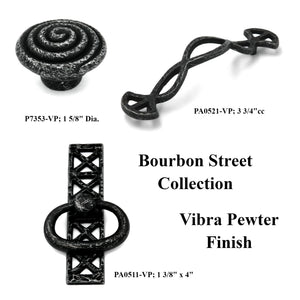 Hickory Hardware Bourbon Street Vibra Pewter 1 3/8" Furniture Ring Pull with Backplate PA0511-VP