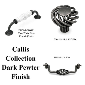 10 Pack Belwith Hickory Hardware Callis Dark Pewter 5"cc Swing Bail Pull Handle P3657-DP