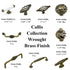 Paquete de 10 perillas para gabinete de jaula de pájaros de latón forjado Callis Country de Hickory Hardware P3654-WRB de 1 1/4"