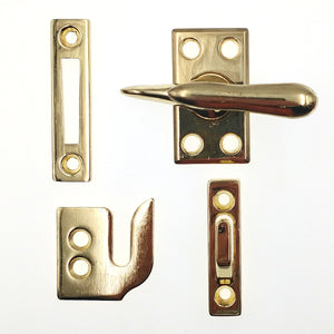 Warwick Window Lock, Casement Fastener with 3 Strikes, Polished Brass BH2013PB