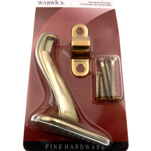 Warwick Polished Brass Heavy Duty 2 3/4" Stair Handrail Bracket BH2017PB