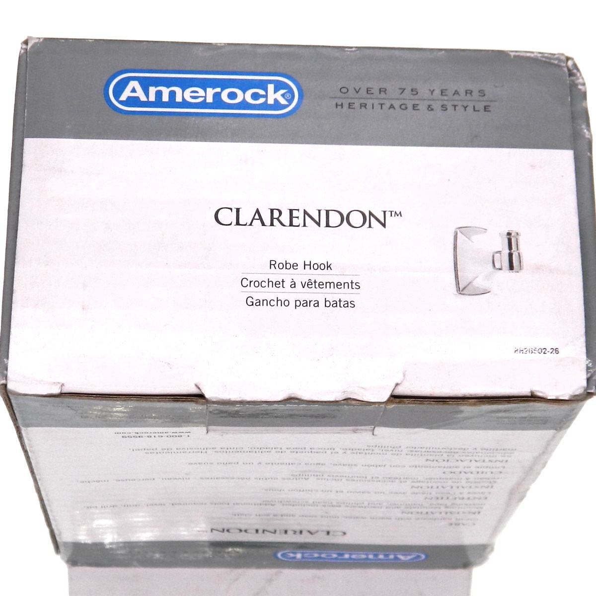 Amerock Clarendon Polished Chrome Coat or Robe Hook Wall Mounted BH26502-26