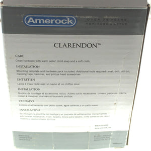 Amerock Clarendon Satin Nickel Single Prong Bath Robe Hook BH26502G10