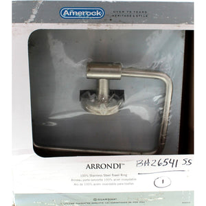 Amerock Arrondi Bath Towel Ring Stainless Steel Wall Mounted BH26541SS