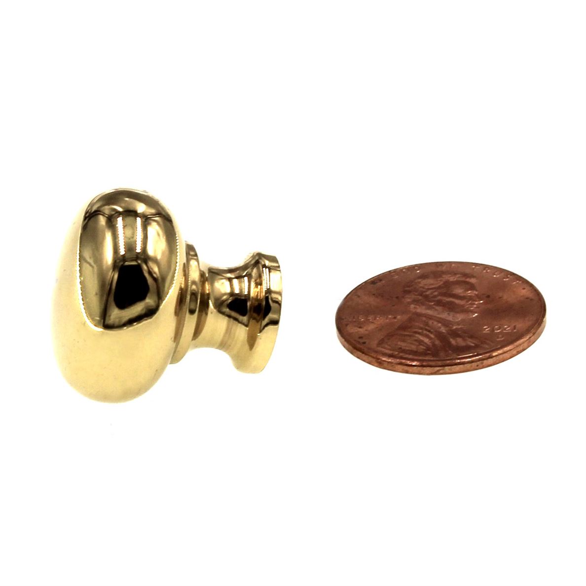 Hickory Hardware Solid Brass Polished Brass 3/4" Small Cabinet Knob BK10-03