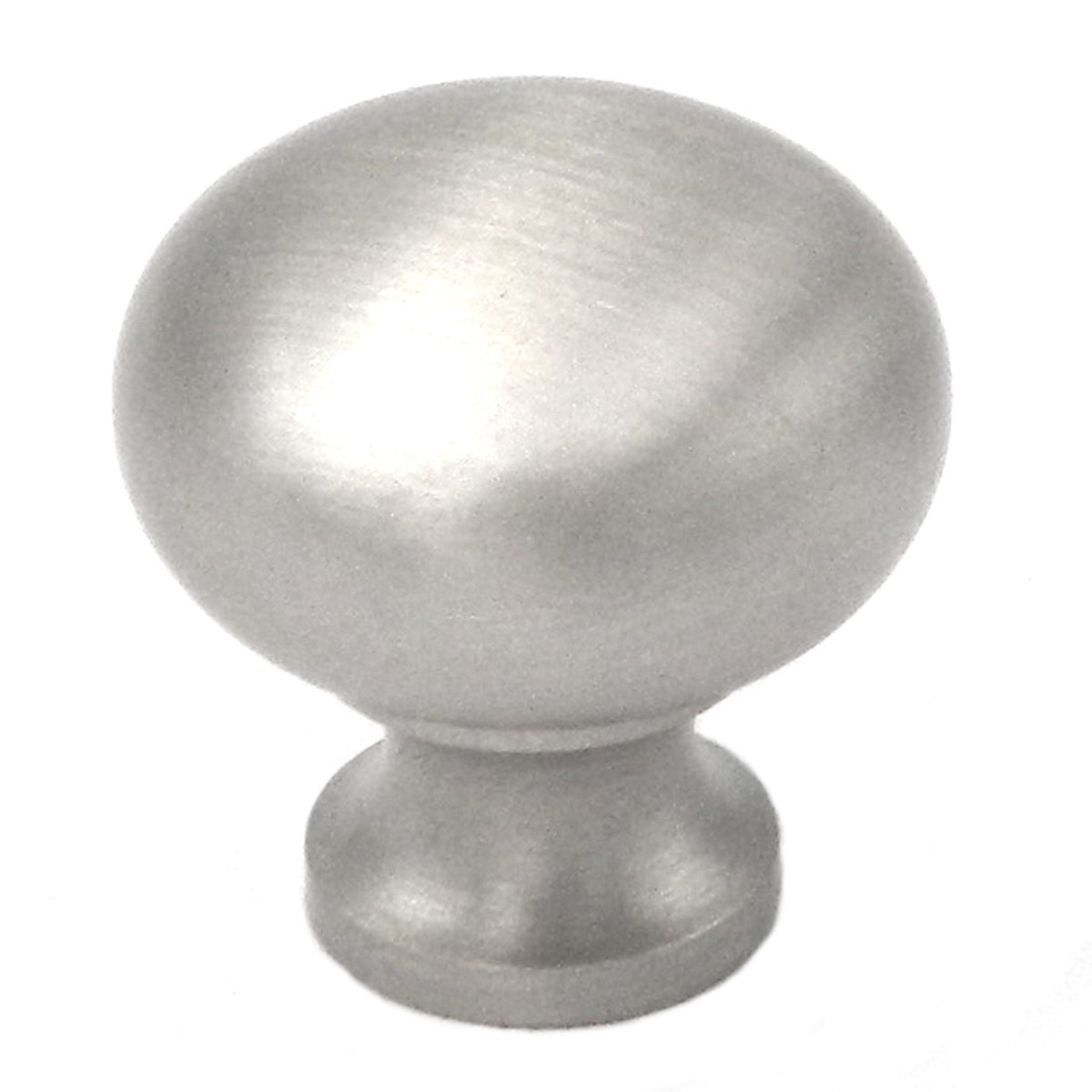 BK10-15 Bel de níquel satinado con tirador de perilla de gabinete tipo hongo de latón macizo de 3/4"