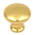 BK13-3 Polished Brass Solid Brass 1 1/4" Mushroom Cabinet Knob Pulls Keeler
