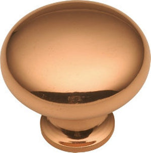 BK13-PCO Polished Copper Solid Brass 1 1/4" Cabinet Knob Pull Belwith Hickory