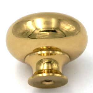 Keeler Solid Brass Polished Brass Round 1 1/2" Solid Brass Cabinet Knob BK14-03