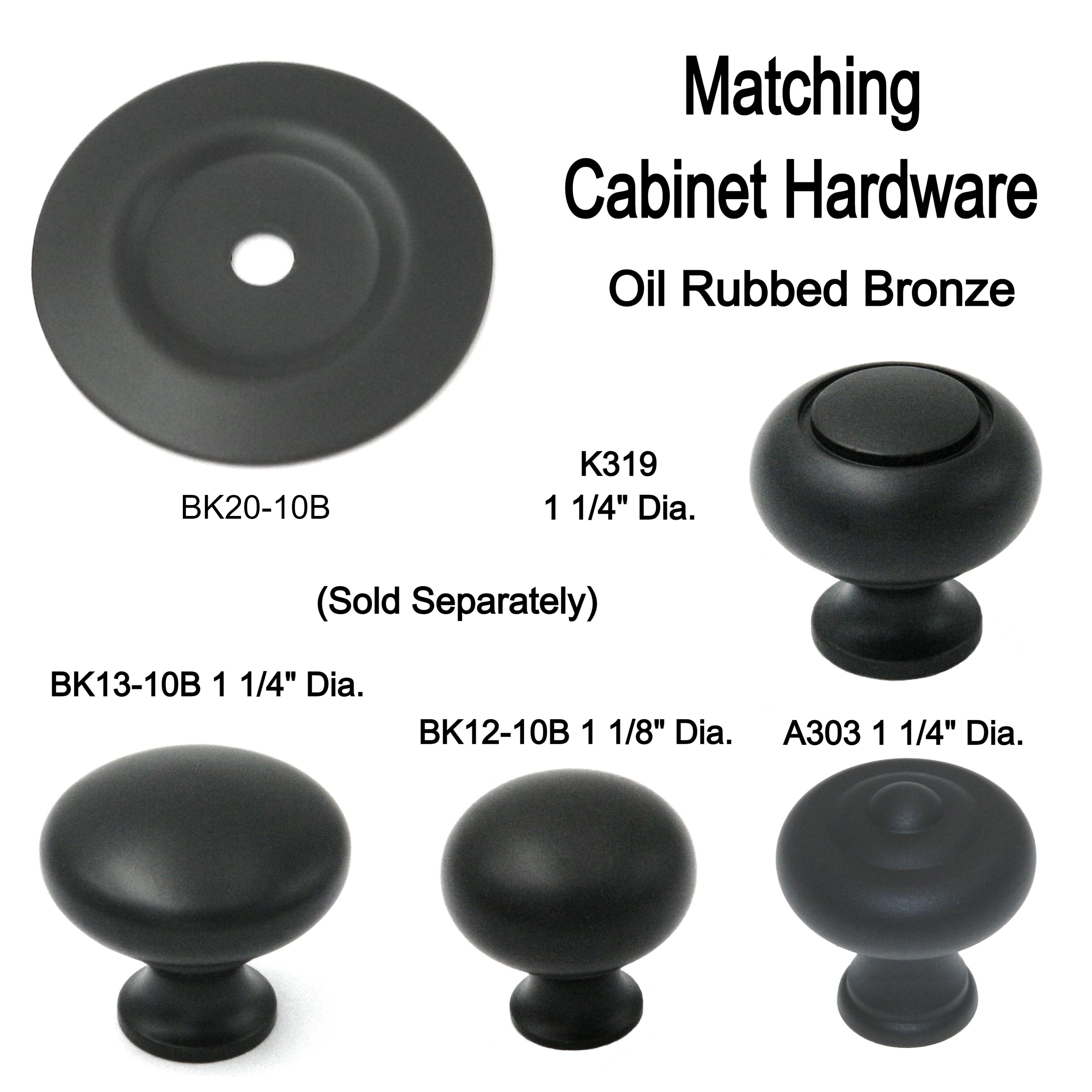 Keeler Solid Brass Oil Rubbed Bronze Round 1 1/8" Solid Brass Cabinet Knob BK12-10B
