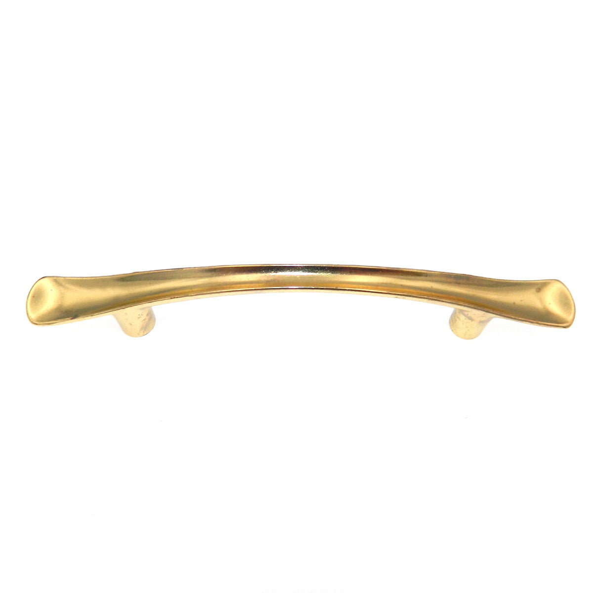 Vintage Amerock Modern Polished Brass 3"cc Cabinet Arch Pull Handle BP102-3