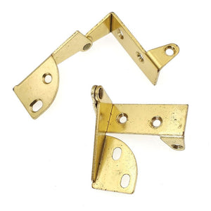 Pair Amerock Knife-Pivot Cabinet Hinges Top and Bottom Bright Brass BP1205-3
