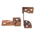 Set of Amerock Satin Copper Concealed Overlay Pin Knife-Pivot Hinges BP1242-41