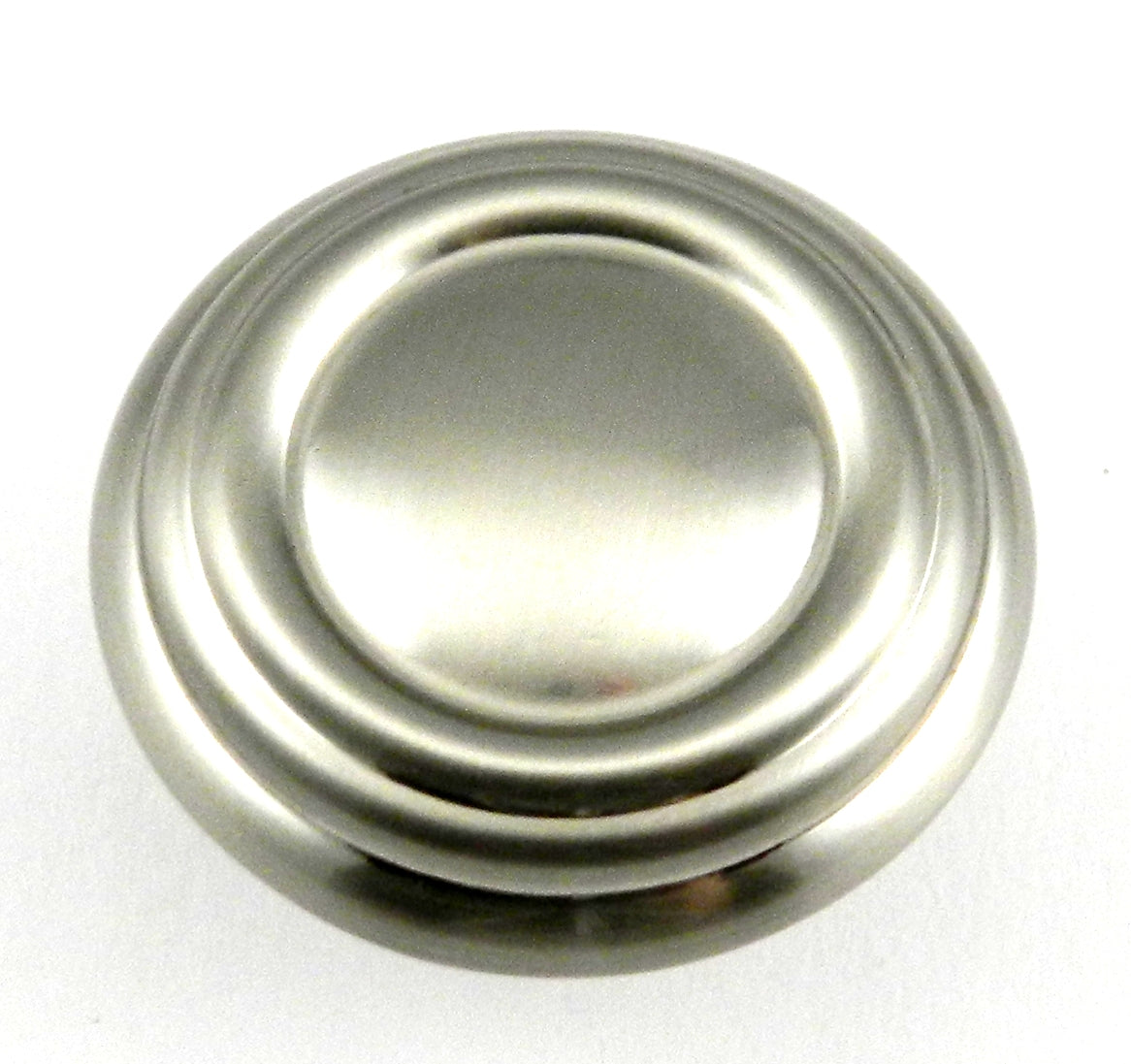 Amerock Brass & Sterling Traditions Sterling Nickel 1 1/4" Ringed Cabinet Knob BP1307-G9