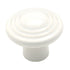 Amerock Colour Washed Ceramics 1 3/8" White Ceramic Ringed Cabinet Knob Pull BP1325-W