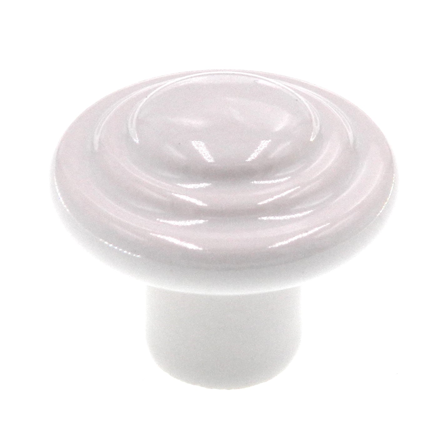 Amerock Ceramics BP1326-W - Tirador redondo para gabinete, color blanco, 1-1/2"