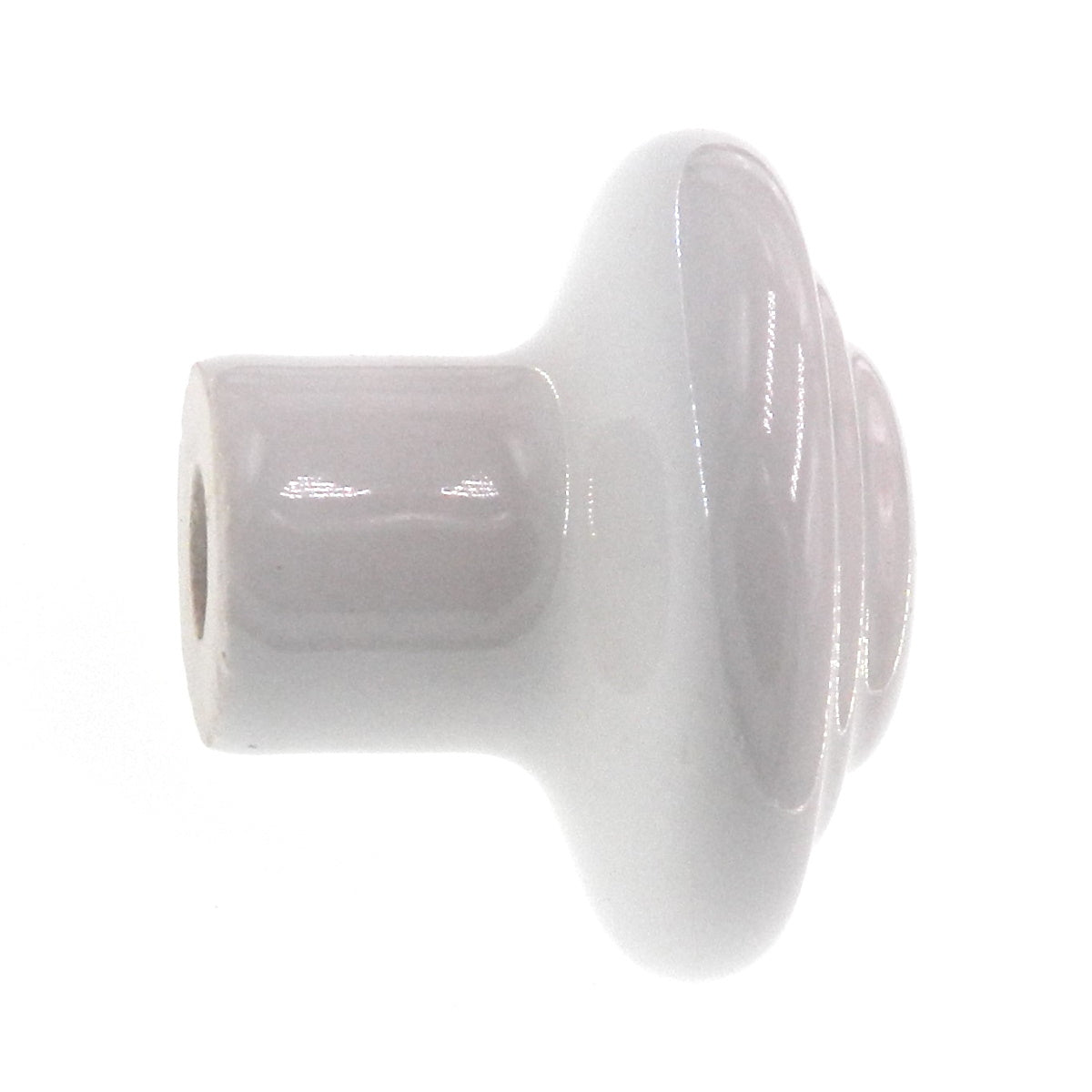 Amerock Ceramics BP1326-W - Tirador redondo para gabinete, color blanco, 1-1/2"