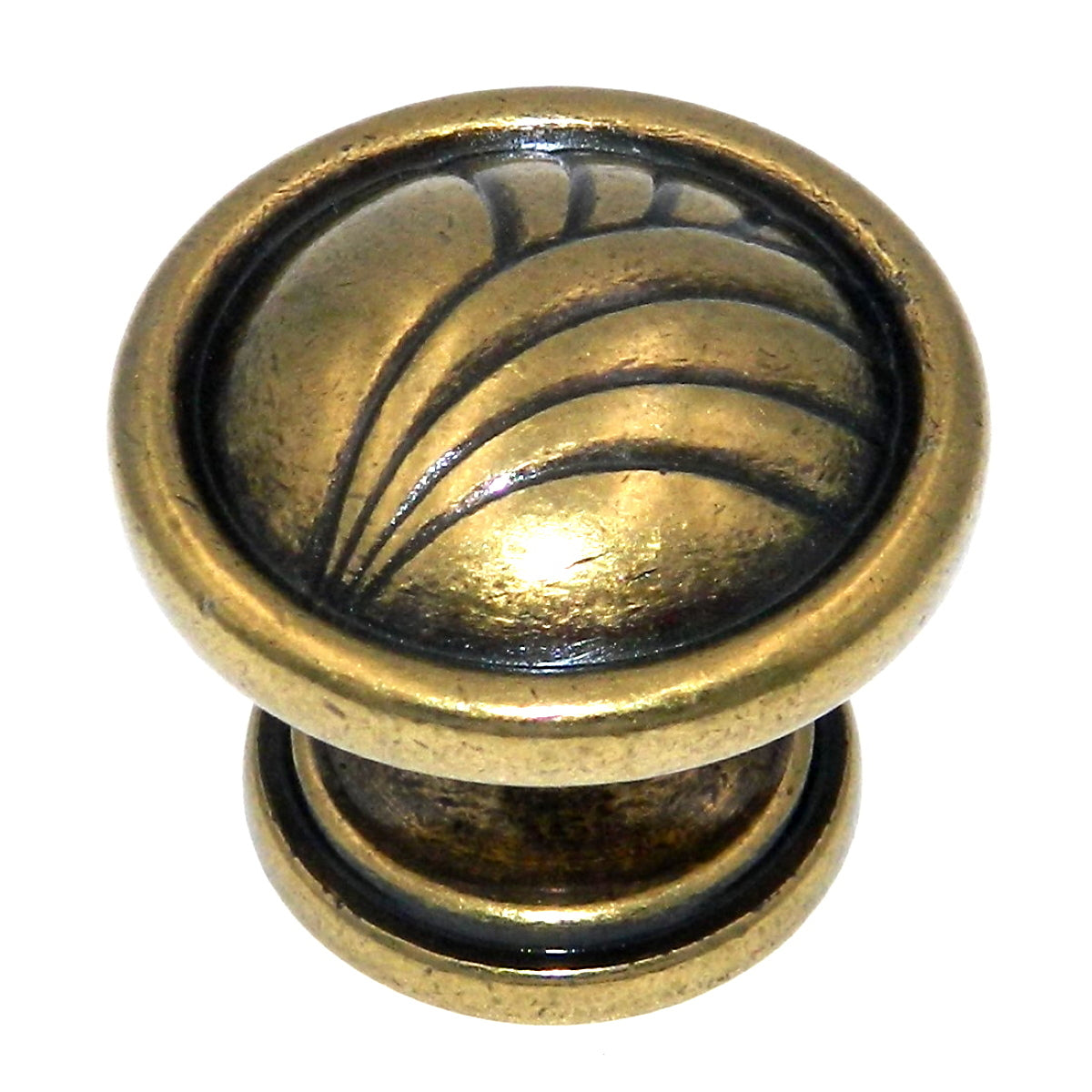 Amerock True Elegance Burnished Brass 1 1/2" Etched Cabinet Pull Knob BP1356O77