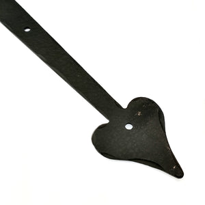 Amerock Colonial Black 22" Dummy Hinge Strap Hammered Heart Spade Tip BP1410-CB