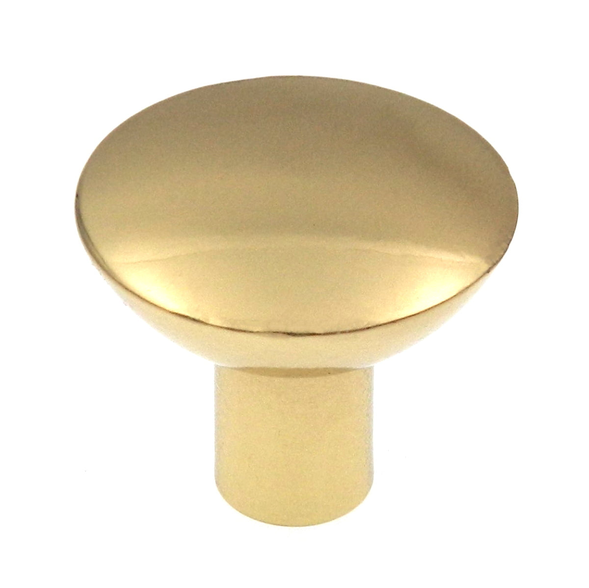 Amerock Hardware BP1416-3 Tiradores de perilla de gabinete de latón macizo de latón pulido de 1 1/8"