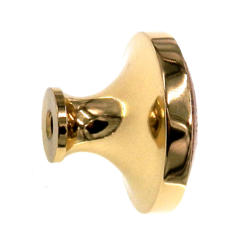 Amerock Advantage Bright Brass, Finished Wood 1-1/4" Round Cabinet Knob Pull BP1420-FWD