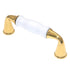 Amerock Allison Polished Brass White 3" Center to Center Cabinet Handle Pull BP142130A