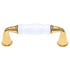 Amerock Allison Polished Brass White 3" Center to Center Cabinet Handle Pull BP142130A