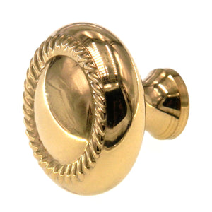 Amerock Solid Brass Rope Edge 1 1/2" Round Cabinet Knob Pull BP1428-3