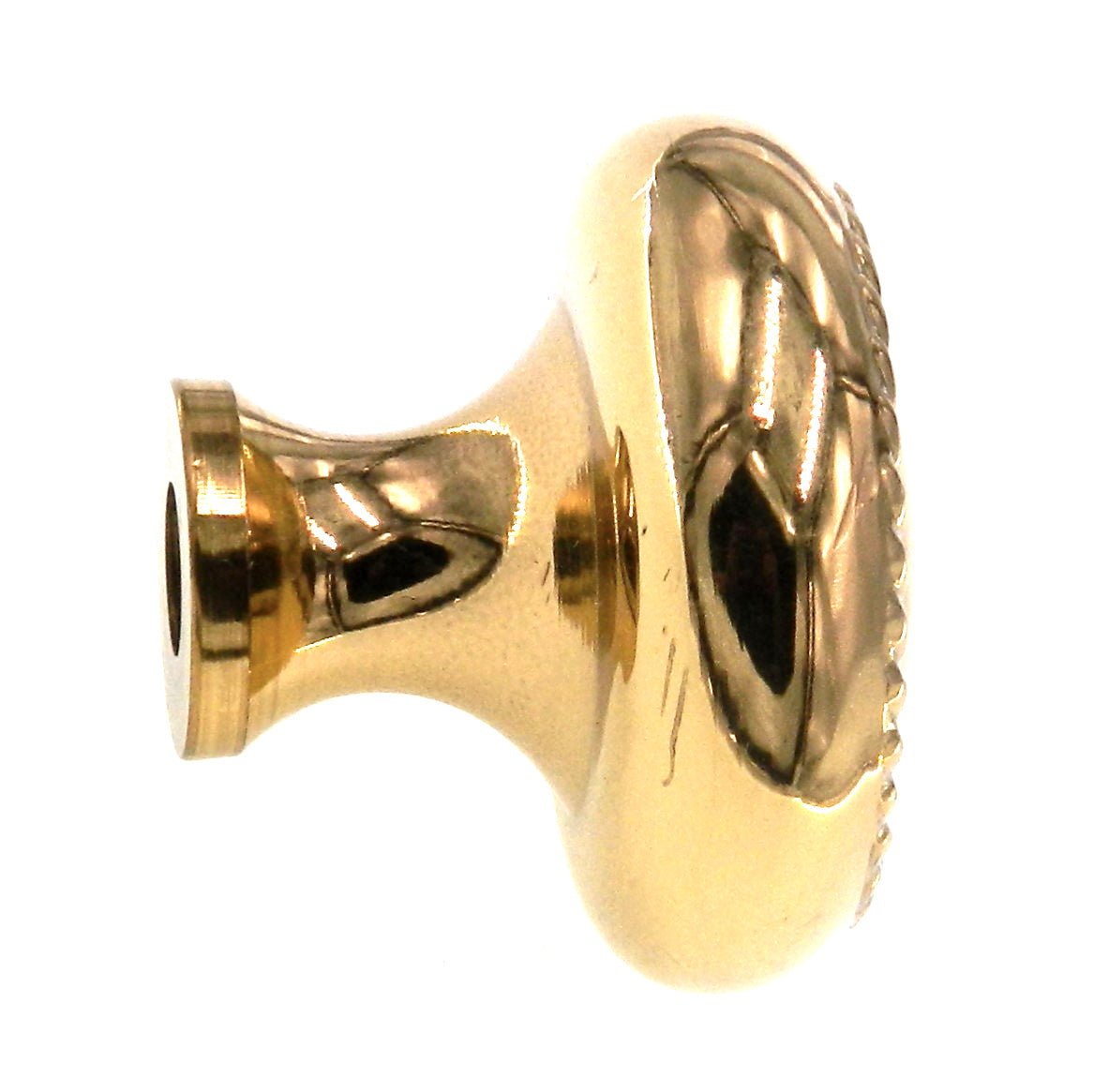 Amerock Solid Brass Rope Edge 1 1/2" Round Cabinet Knob Pull BP1428-3