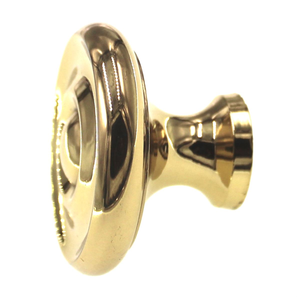 Amerock Colonial Polished Brass Solid Brass 1 1/2" Round Cabinet Knob BP1431-3