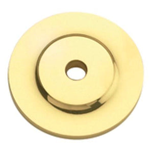 Amerock Solid Brass BP1433-3 Placa posterior de perilla de gabinete de latón pulido de 1 1/4"