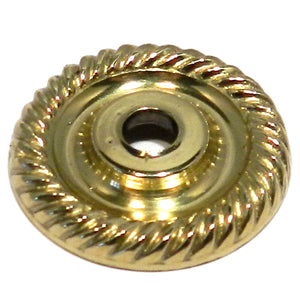 Amerock BP1435-3 Solid Brass Polished Brass 1" Round Cabinet Knob Pull Backplate