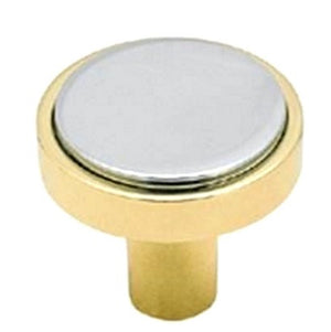 Amerock Solid Brass BP1439-326 Polished Brass 1 1/4" Cabinet Knob Pull