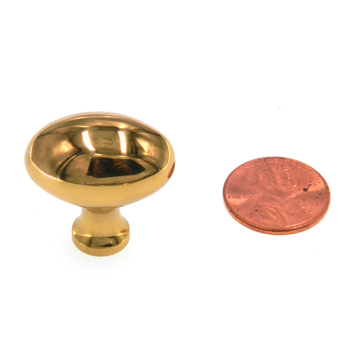 Amerock Advantage Bright Brass 1-1/8" Oval Cabinet Knob Pull BP1442-3