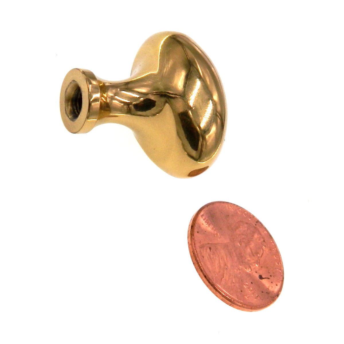 Amerock Advantage Bright Brass 1-1/8" Oval Cabinet Knob Pull BP1442-3