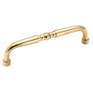 Amerock BP1452-3 Polished Brass 4"cc Solid Brass Cabinet Arch Pull Allison